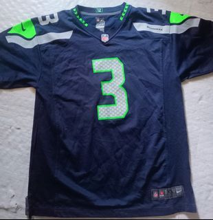 NEW Nike Seattle Seahawks Wilson #3 Navy Blue Football Jersey Mens 2XL  Loose Fit