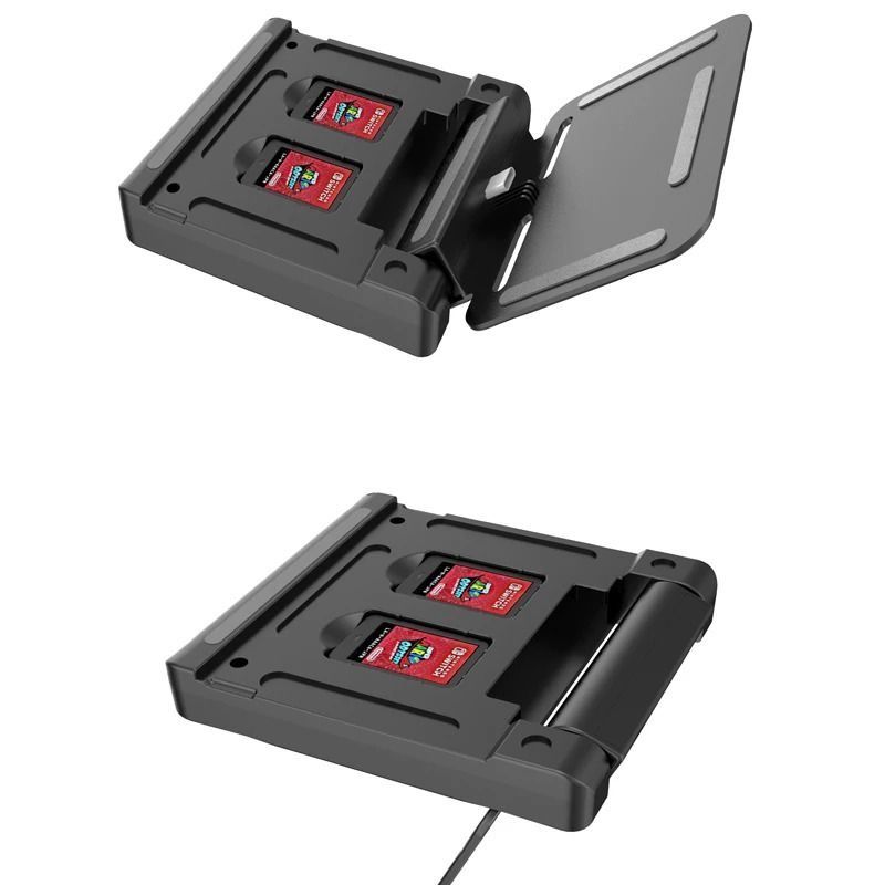 Switch lite case that holds charger top