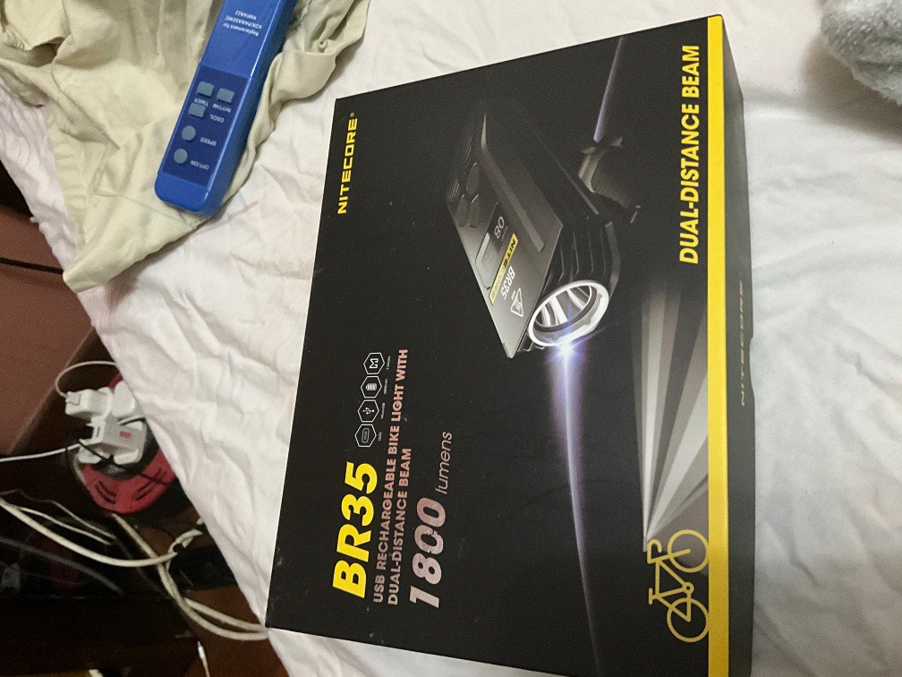 Nitecore bike light. 1800 lumen Motorcycles Motorcycle