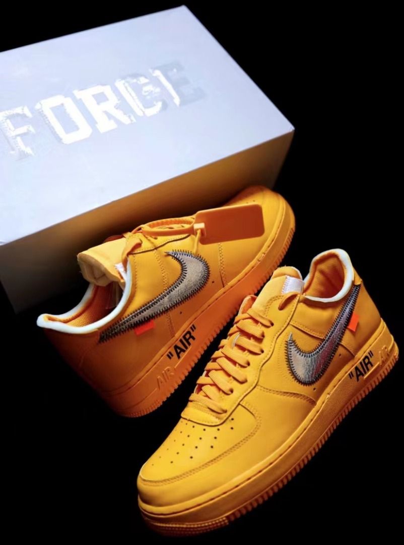 Nike air force hot sale off white orange