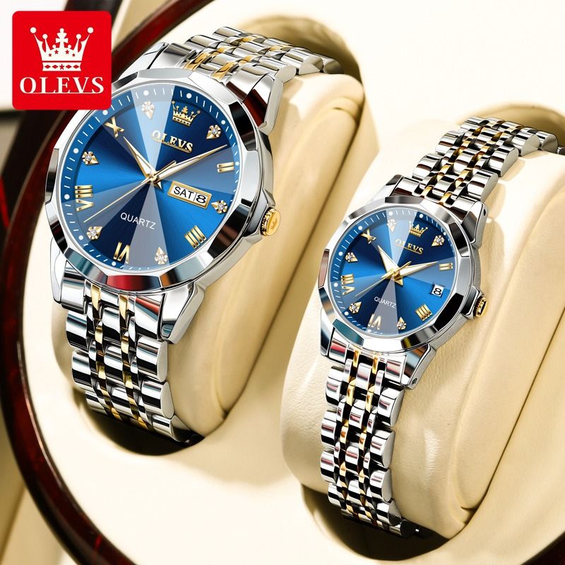 OLEVS 9931 Couple Watch Business Quartz Watches Luxury Wrist Fashion Timepieces