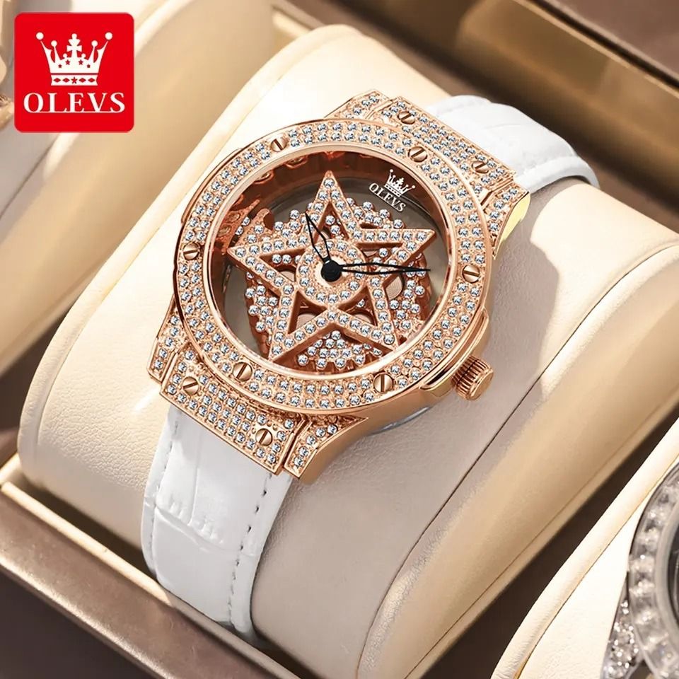 Genuine diamond quartz watch outlet