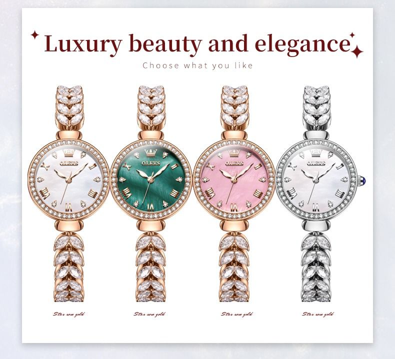OLEVS 9971 Ladies Bracelet Fashion Women s Watch New Trendy Personality Version Simple Rhinestone Jewelry Women s Casual