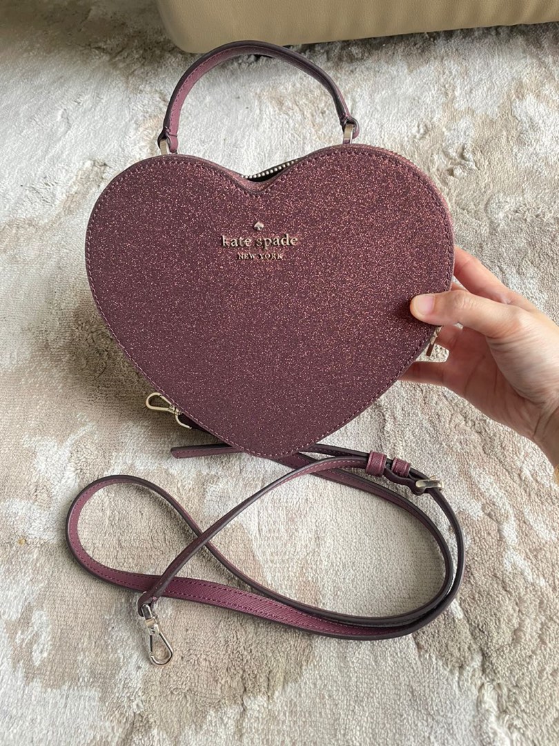 Heart crossbody in chalk pink discount