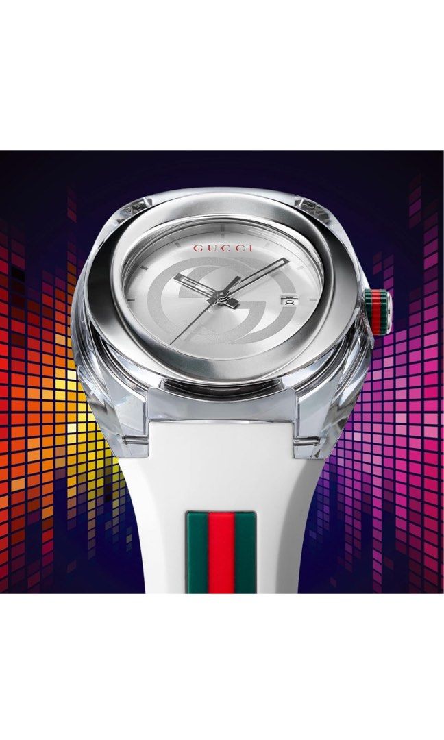 White gucci cheap watch mens