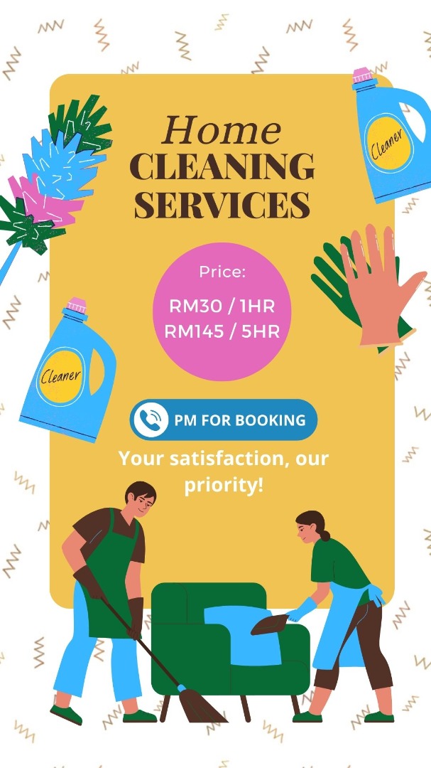 Part Time Maid Pembantu Rumah Separuh Masa House Cleaning Services