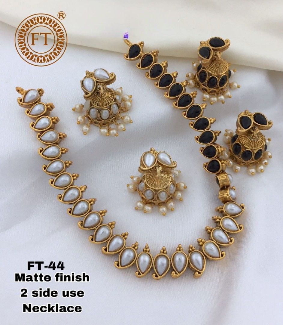 Matte finish sale pearl jewellery