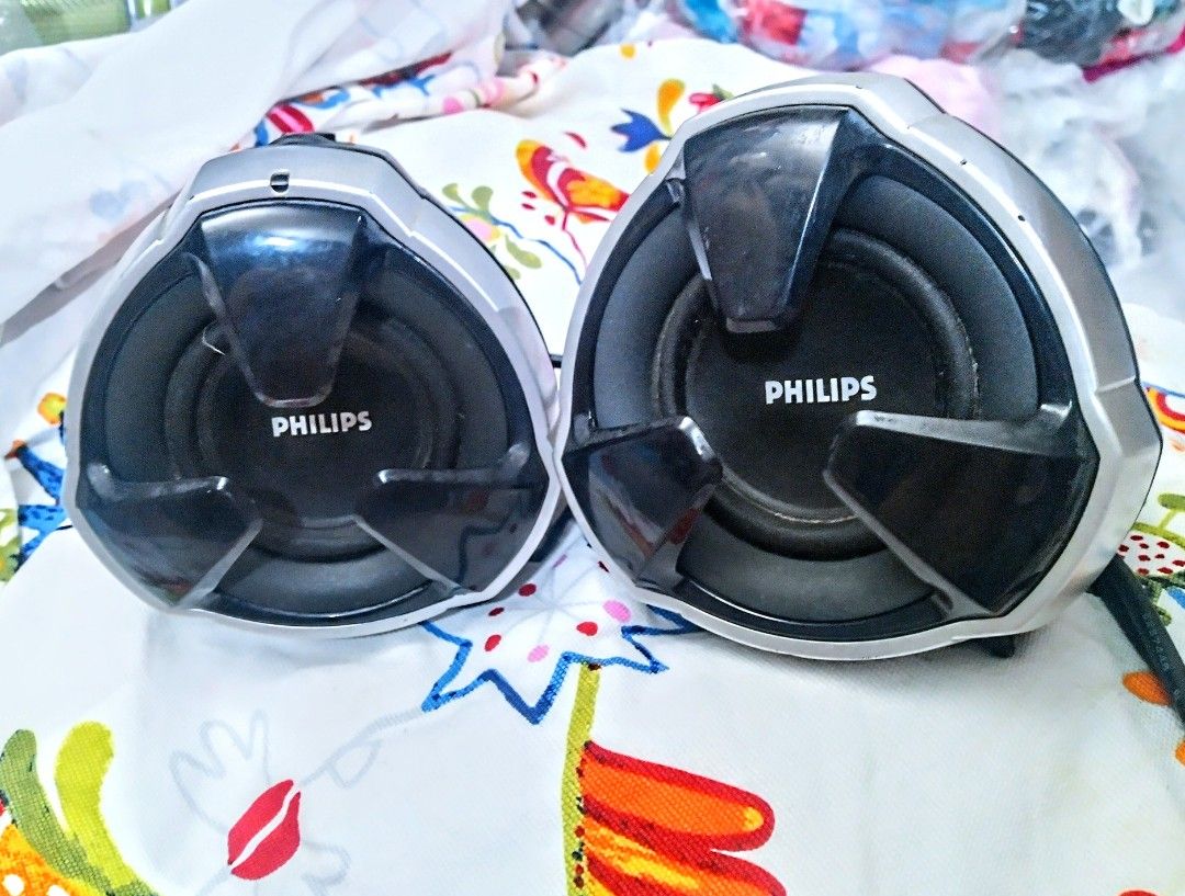 Philips 左右單元立體聲電腦喇叭pc400, 音響器材, Soundbar、揚聲器