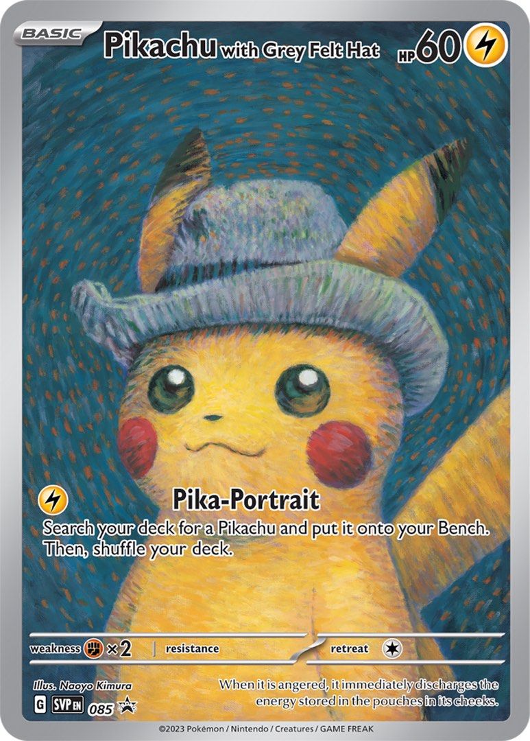 Pokemon × Van Gogh Museum Pikachu Promo Post Card Postcard 海外 即決-