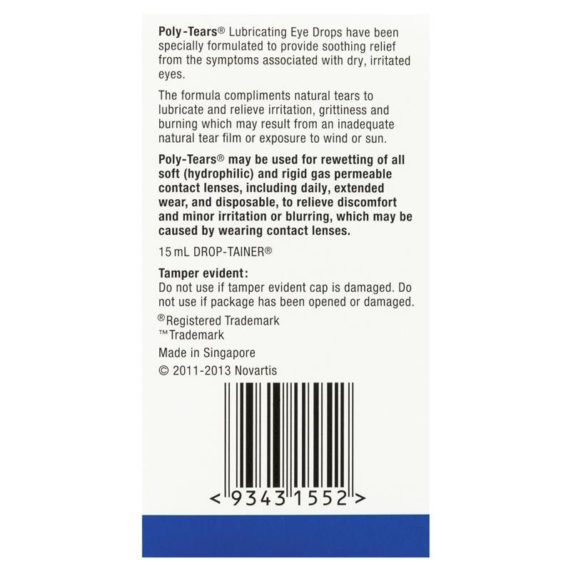 PolyTears Lubricating Eye Drops for Human, Dogs and Cats, Pet Supplies