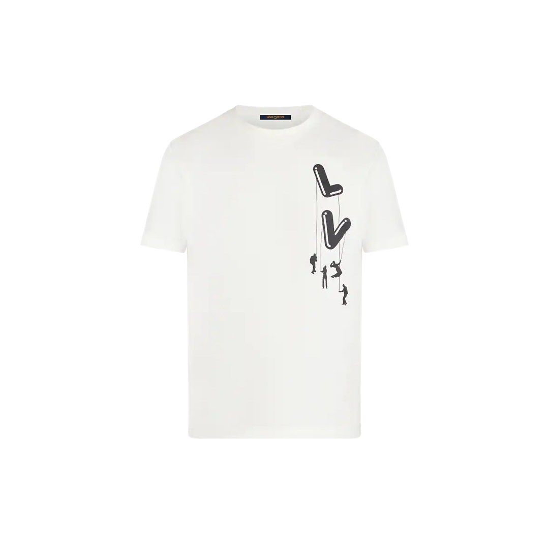 Louis Vuitton white monogram tshirt, Men's Fashion, Tops & Sets, Tshirts &  Polo Shirts on Carousell