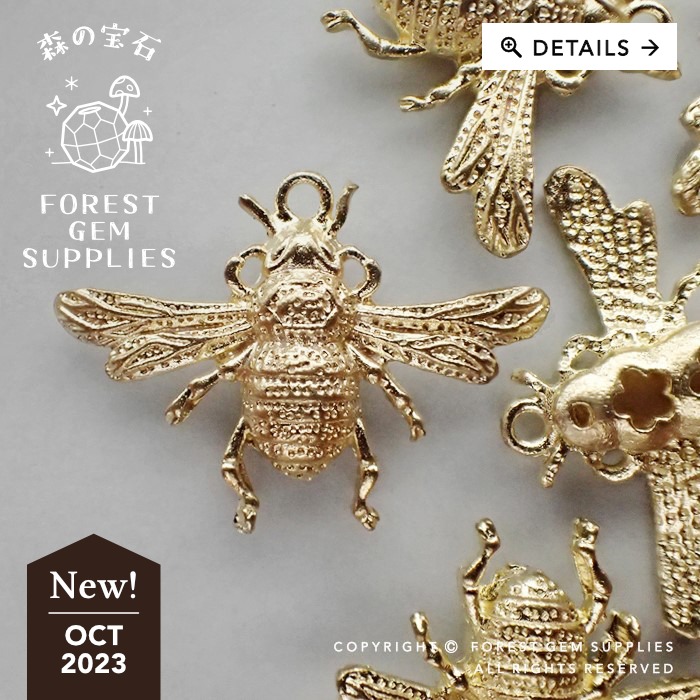 Gold bumble bee charm cheap