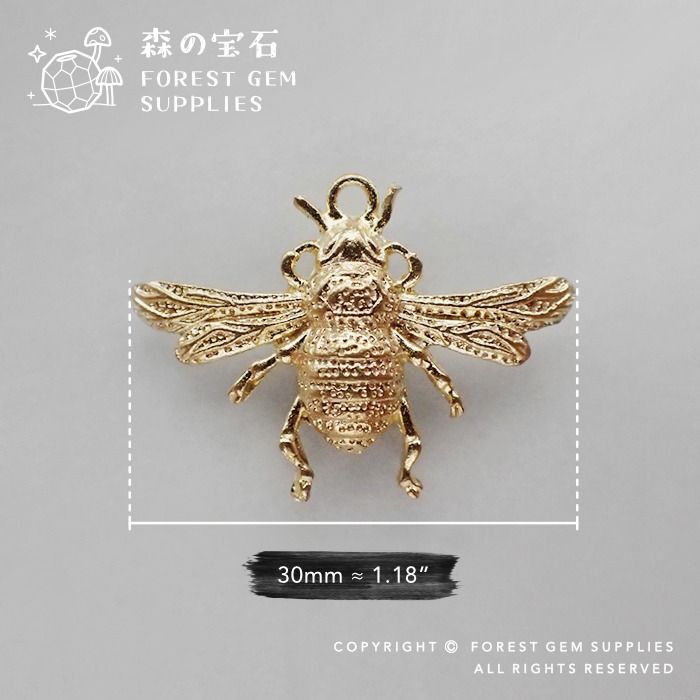 Gold bumble bee charm discount