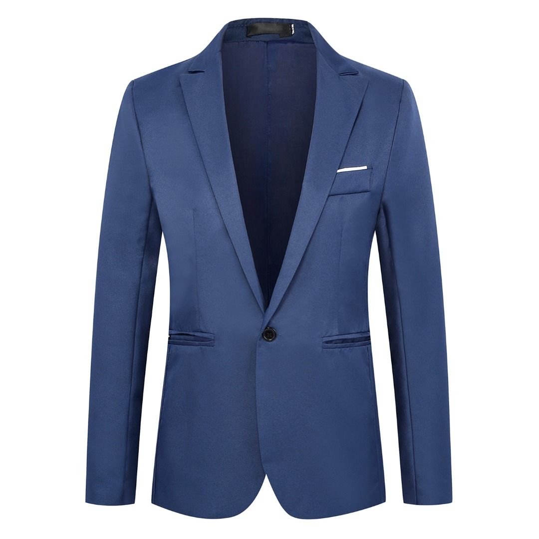 READY STOCK Men Formal Office Working Smart Plus Size Blazer Baju Blazer Saiz Besar Lelaki Bekerja M 5XL Blue Men s Fashion Coats Jackets and Outerwear on Carousell