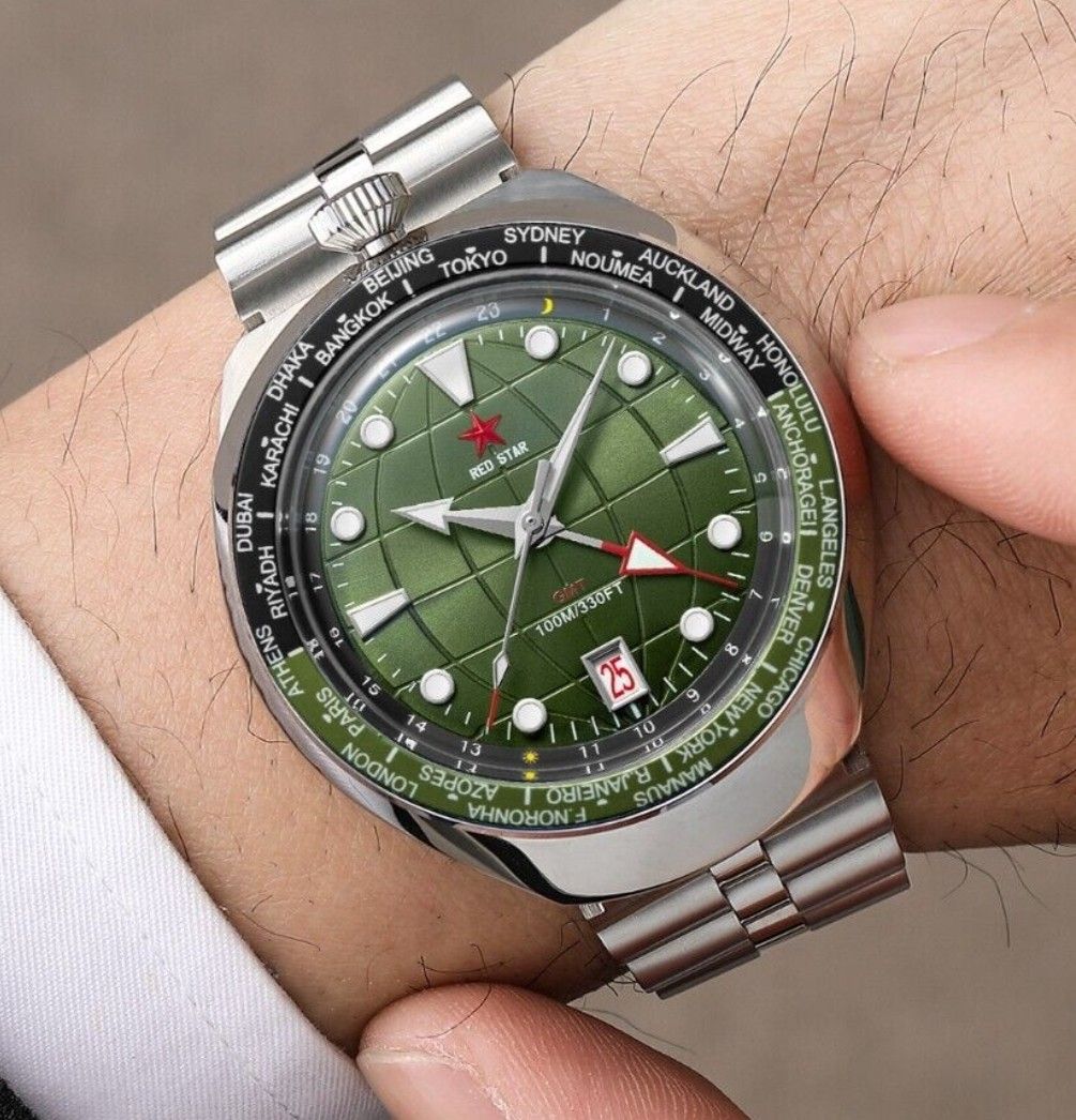 Red star automatic store watch