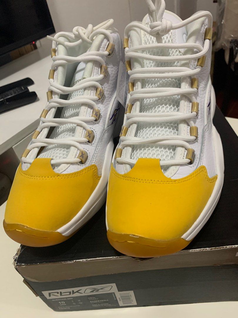 Reebok Question Mid Yellow Toe (Shoe Palace Special Box)