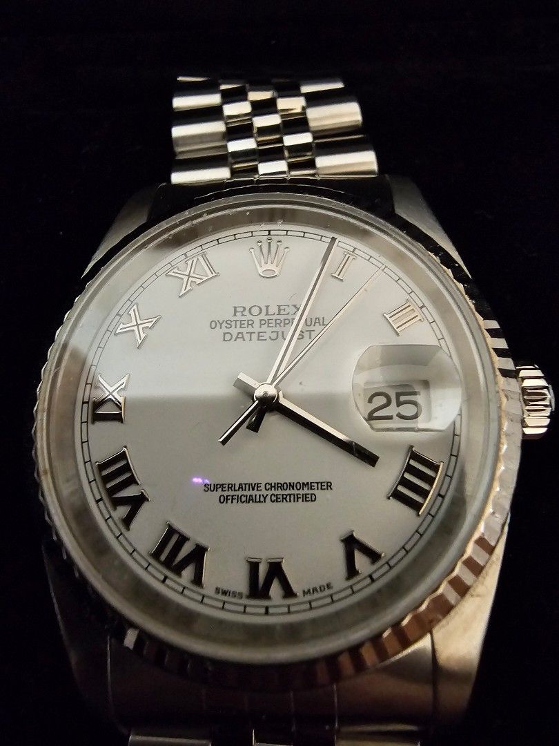 Rolex Datejust (36mm) White Gold (Category: Luxury Watches) located in Pasig City. Submitted by jcrobles9 (Listing ID 1258113431, Image 2). Description: Rolex datejust 36mm (whitegold) reference 16234 2002 model with links / no box. recently serviced and. with authentication cert. open to offers pm if interested.
