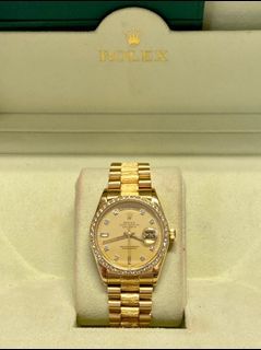 ROLEX President Day-Date 1985's 18K YG w/58 Factory Diamonds - $80K APR w/ COA!