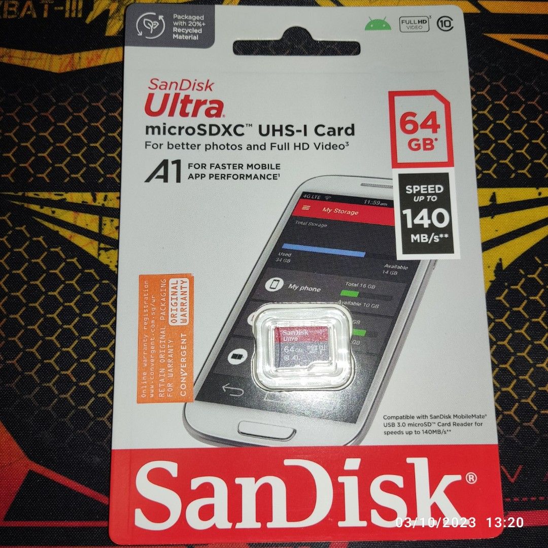 Sandisk Micro SD Card 16gb 32gb 64gb 128gb TF Class 10 High Speed A1 Irish  stock