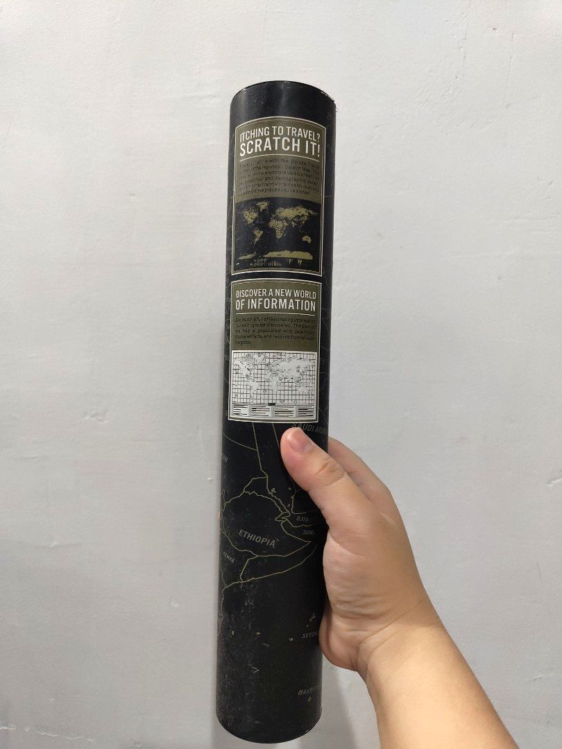 Scratch map (Category: Wall Decor) located in Singapore. Submitted by l_zai (Listing ID 1258198840, Image 1). Description: Brand new.