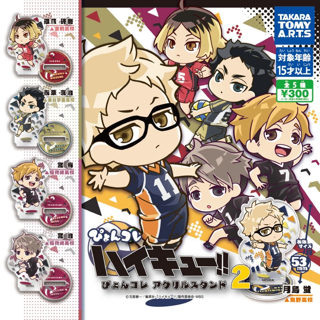 SEP GACHA PO] Haikyu!! Pyoncolle Acrylic Stand ハイキュー!! ぴょんコレ アクリルスタンド2  5pcs set, Hobbies  Toys, Toys  Games on Carousell