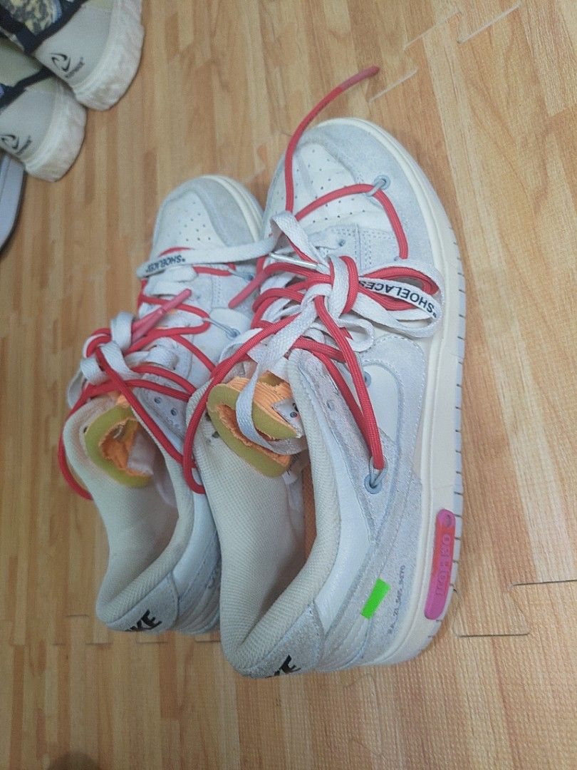 Sepatu Nike SB Dunk Low X Off White Lot 40 of 50, size 41, Fesyen