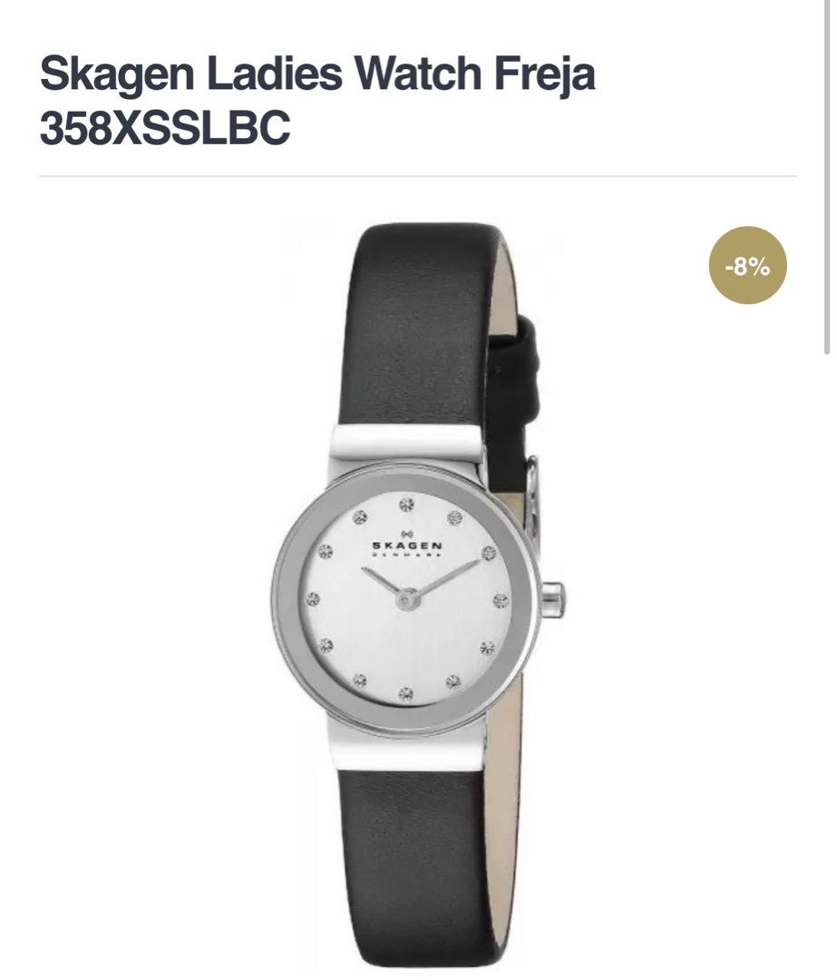 Freja black hotsell leather watch