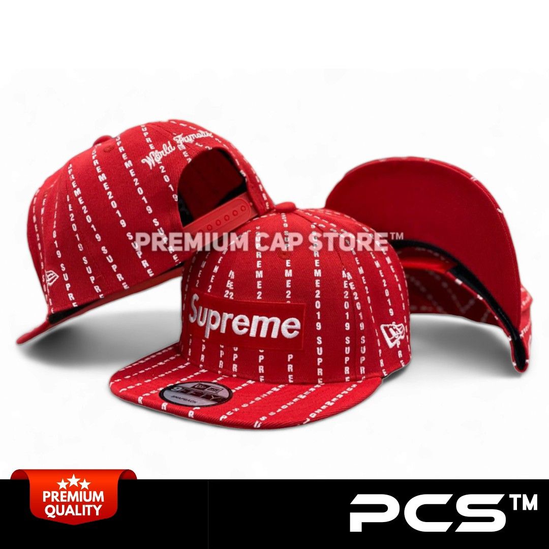 Supreme text stripe new era discount