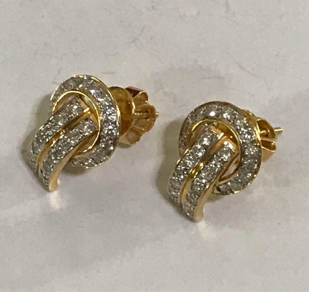 Genuine diamond outlet earrings sale