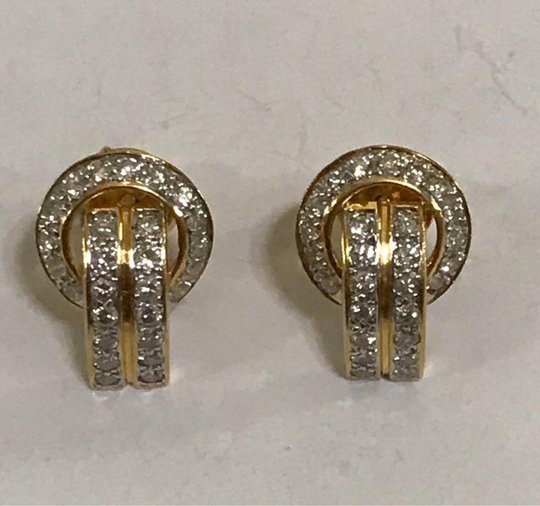 Genuine diamond outlet earrings sale