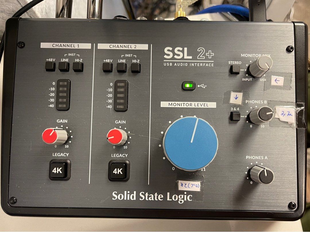 SSL2+ Audio interface （分類：樂器）位於 Hong Kong。 由 ayane666 提交（商品編號 1258168470，圖片 1）。簡介： Good condition 一般操作正常 Phone in B channel 音量鍵有少少故障，扭唔到最大聲，只能聽6成，其餘無問題，介意者勿買。。