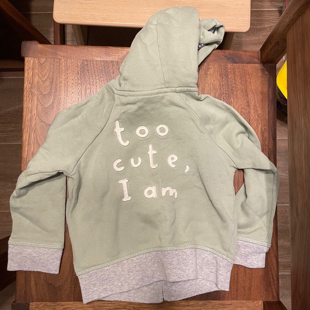 Star Wars x GAP YODA Baby hoodie Zip up SW BB Cloths BB Size 18 24months grey green