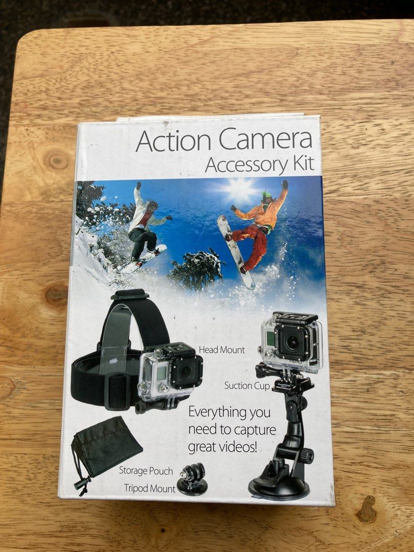 Sunpak Action Camera Accessory Kit (Category: Tripods & Monopods) located in Quezon City. Submitted by marvinii (Listing ID 1258211345, Image 1). Description: Brand new Deformed box but item in good condition Sunpak ACTION-3BB Highlights For Select GoPro Cameras Includes Head Mount Articulating Suction Cup Mount Tripod Mount Features This 3-piece Sunpak Action Camera Accessory Kit is designed to complement select GoPro cameras by providing you wi