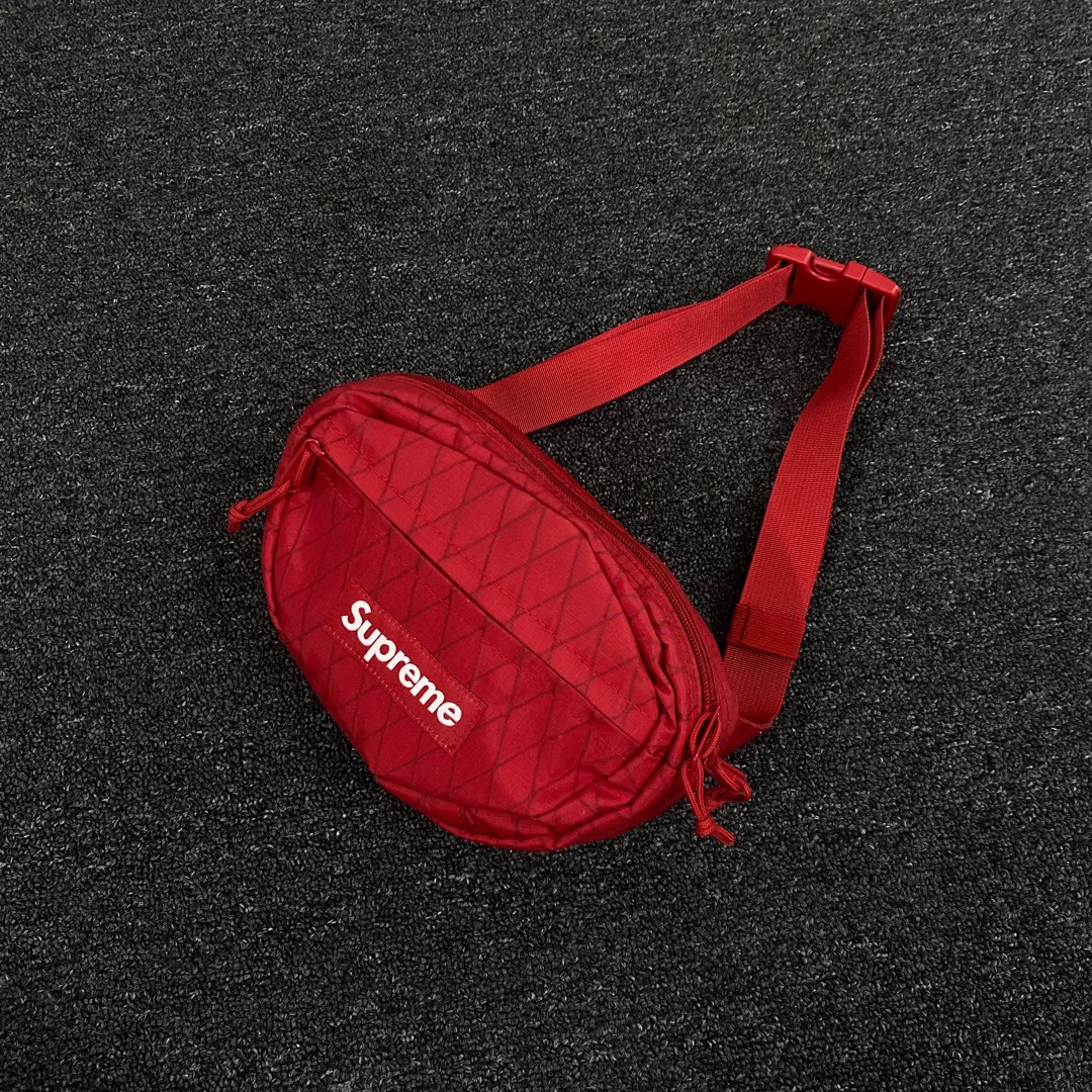 Supreme Fw18 Waist Bag Red, Men's Fashion, Bags, Belt bags