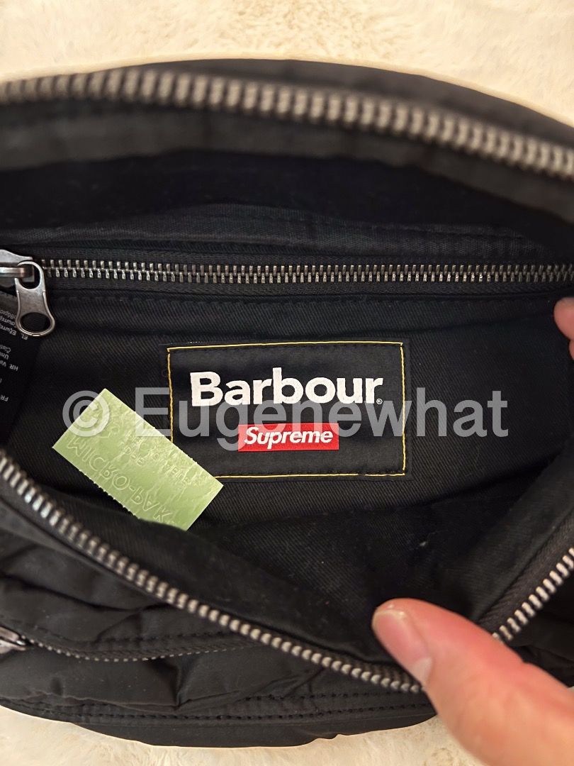 SUPREME x Barbour waxed cotton waist bag , 名牌, 飾物及配件