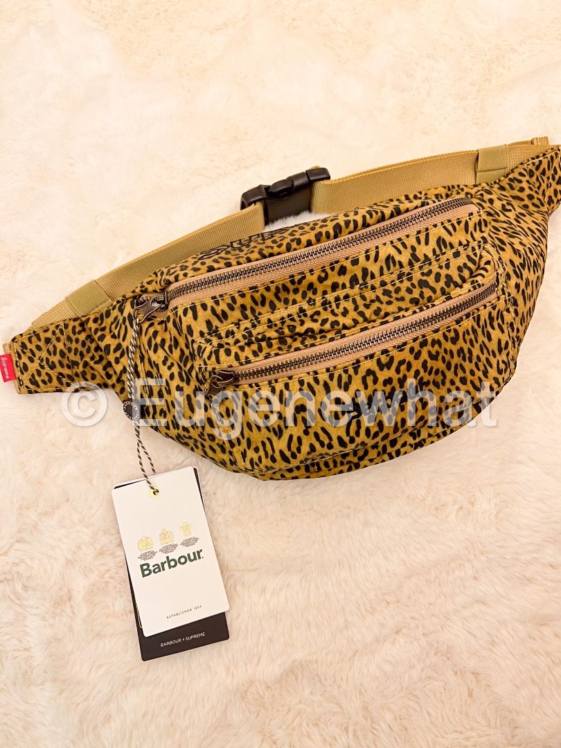 SUPREME x Barbour waxed cotton waist bag Carousell