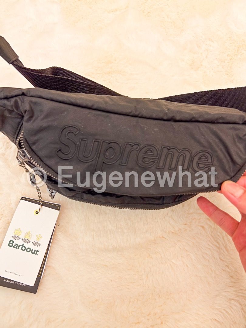 SUPREME x Barbour waxed cotton waist bag , 名牌, 飾物及配件