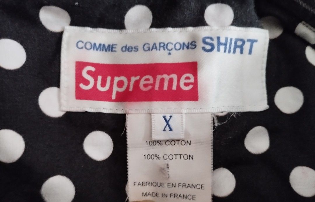 Supreme x sale cdg tag