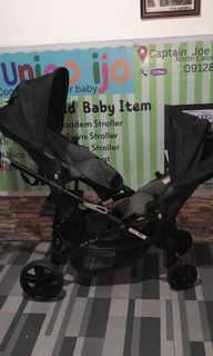 Tandem stroller sit and stand