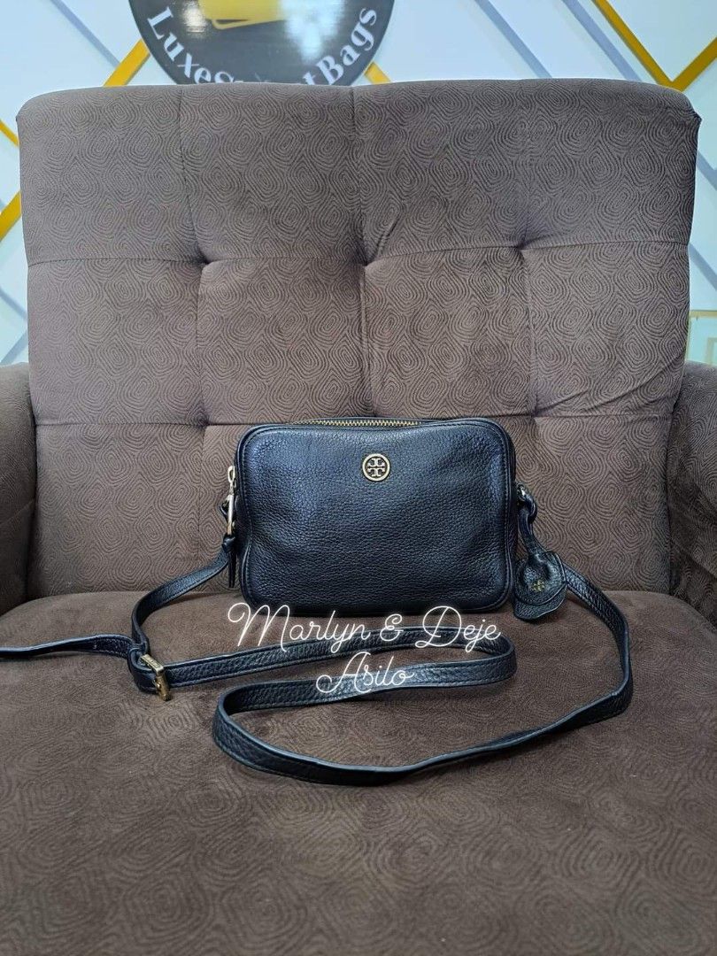 Tory burch robinson pebbled double zip crossbody 2025