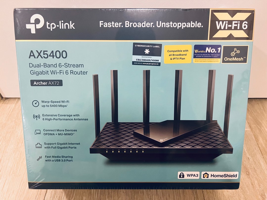 TP-Link Archer AX72 AX5400 Dual-Band Gigabit Wi-Fi 6 Router, Computers ...