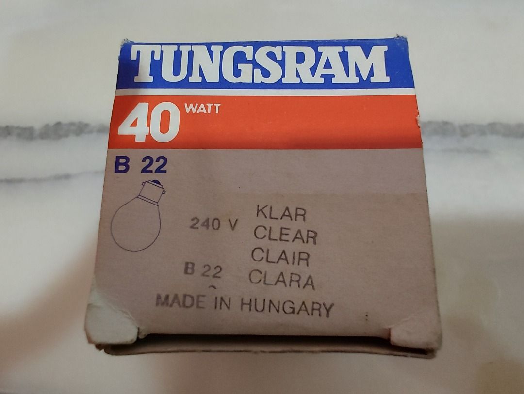 Tungsram made in Hungary bulb mentol lampu light lamp vintage antik