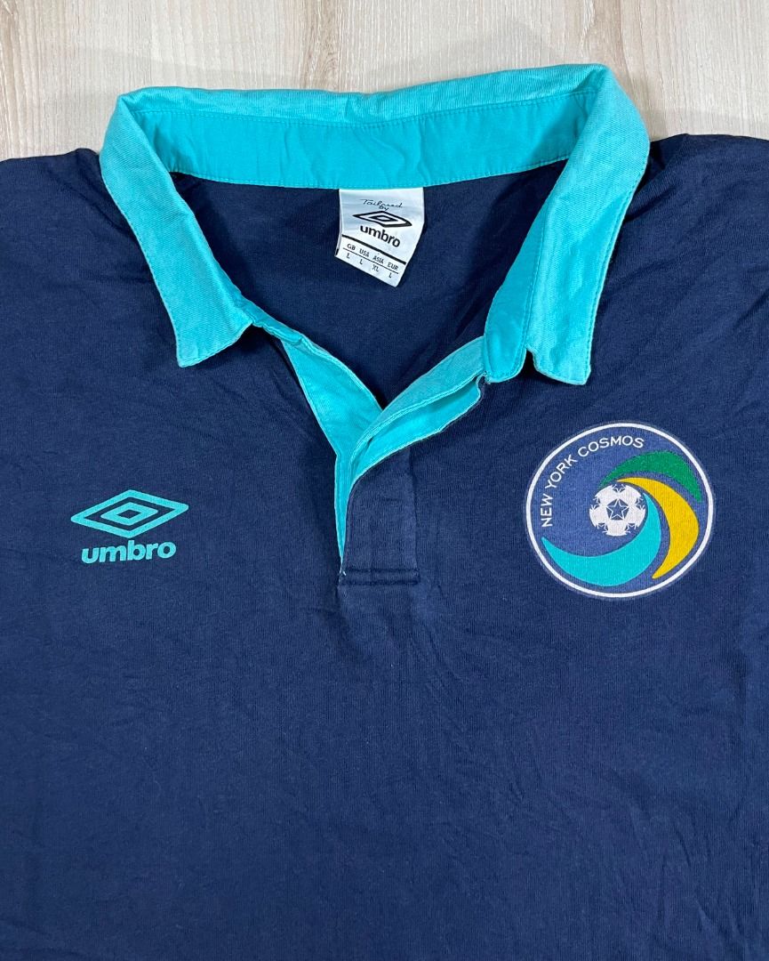 Umbro New York Cosmos Dark Blue Collar Tee DE Used Men s Fashion