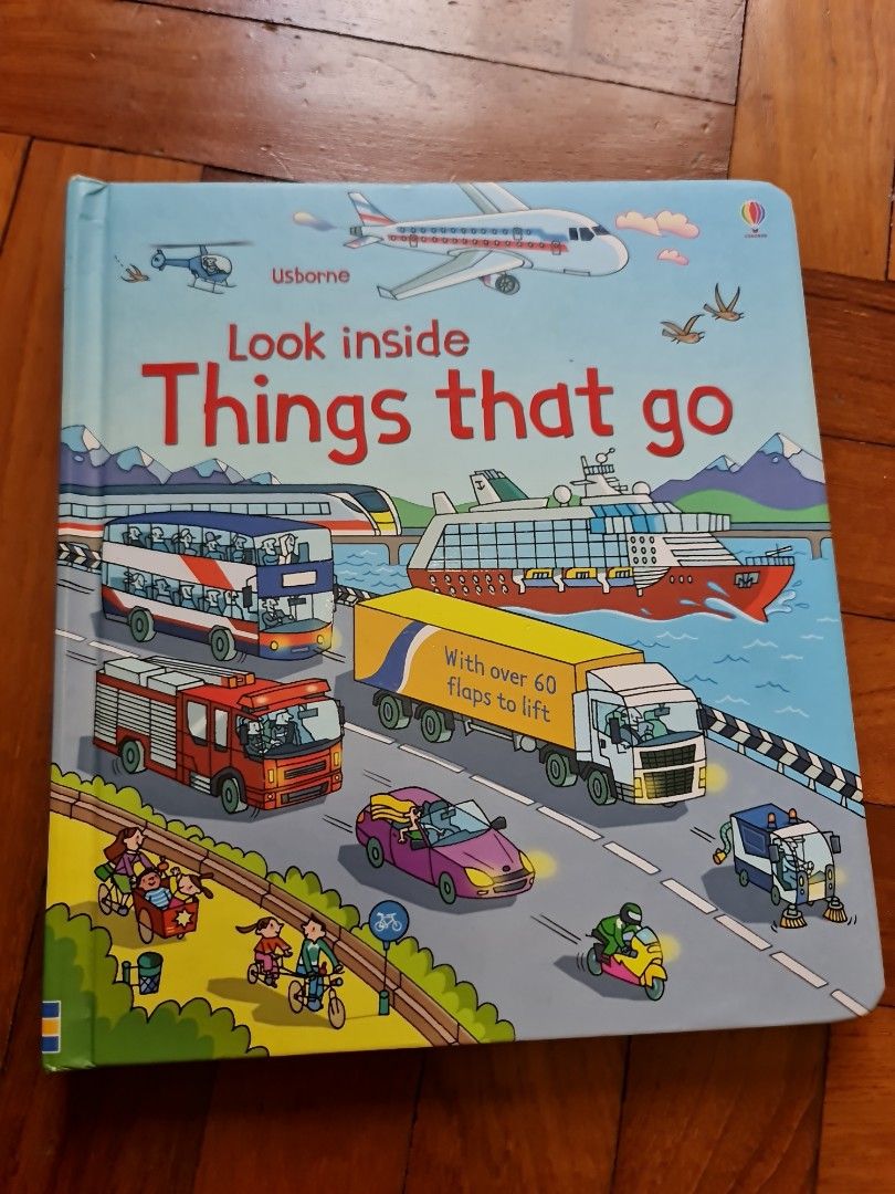 3D Usborne Look Inside Things That Go Picture Education Kids Hard Cover Book English Coloring Cardboard Books for Children main image 1