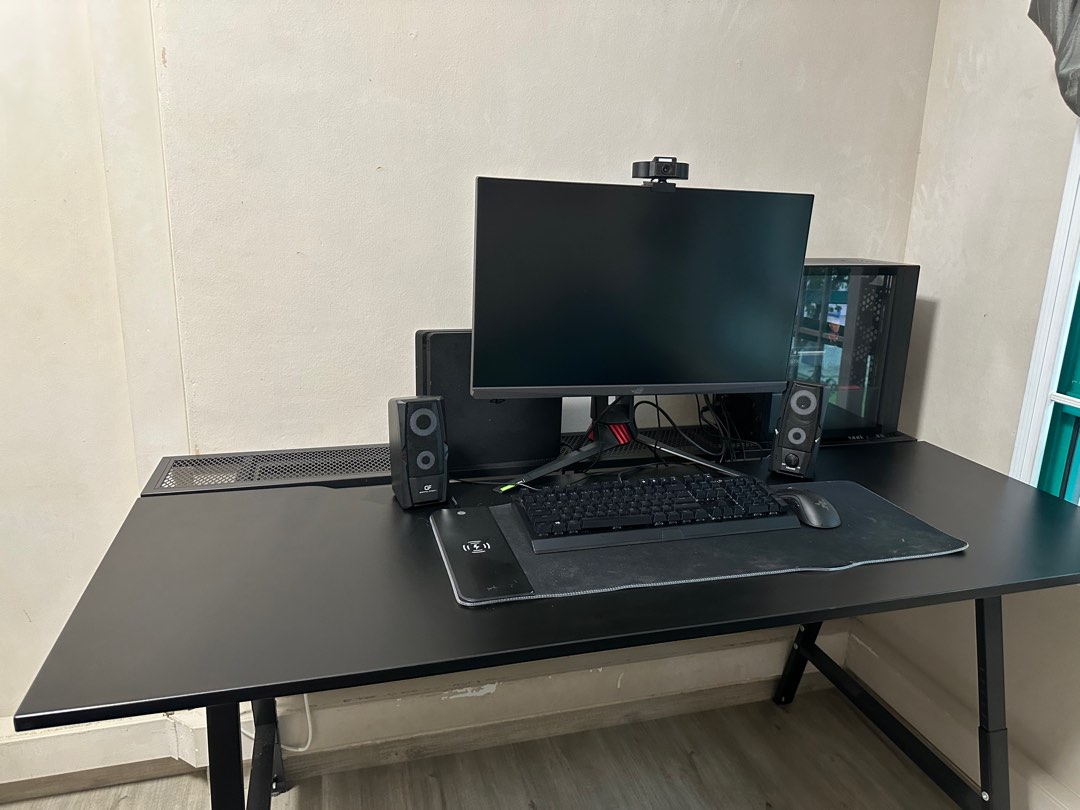 UTESPELARE Gaming desk Black, Furniture & Home Living, Furniture