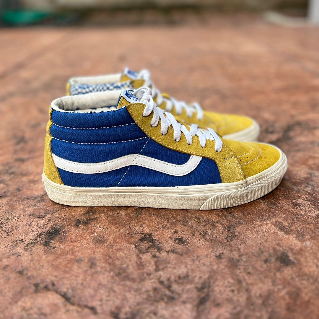 Blue top yellow vans