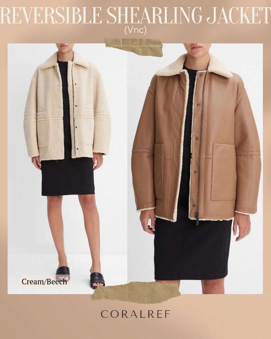 Vince reversible shearling coat sales