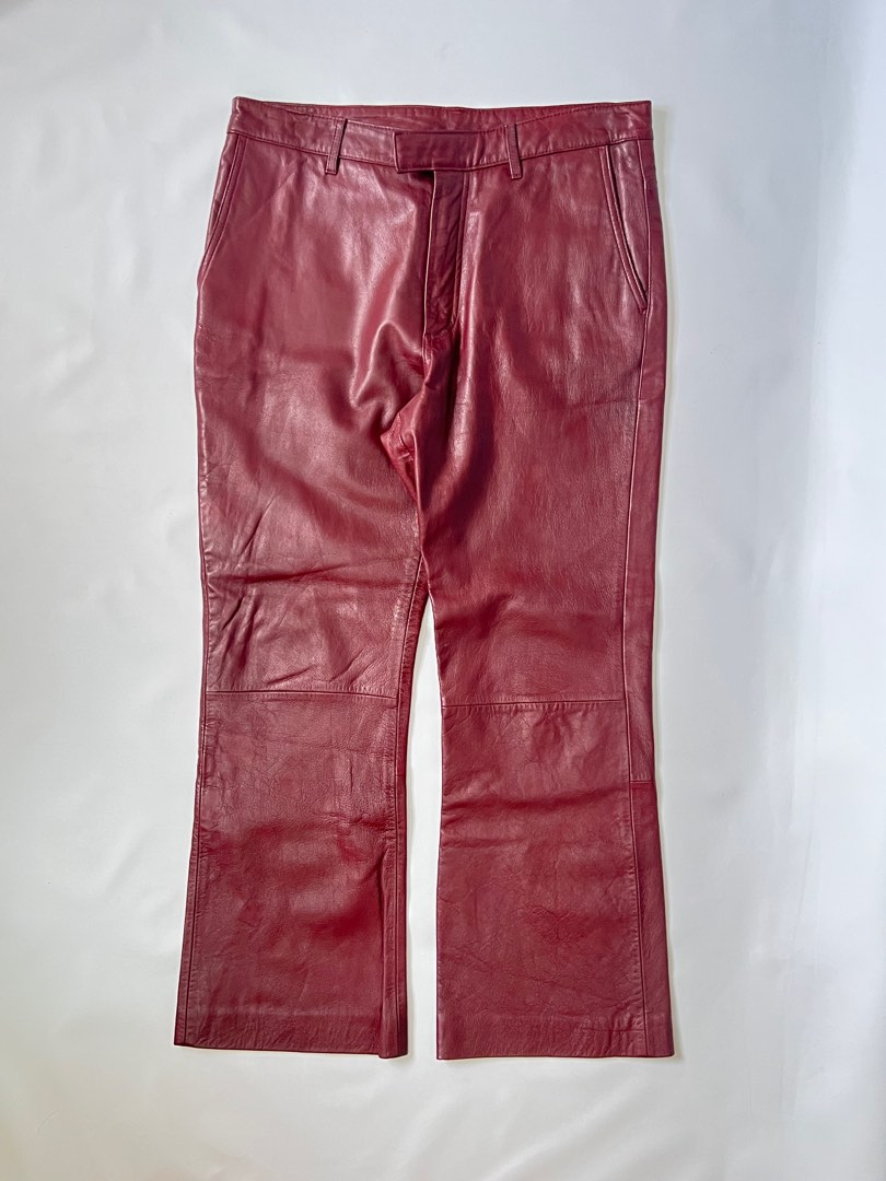 Bcbg red leather pants online