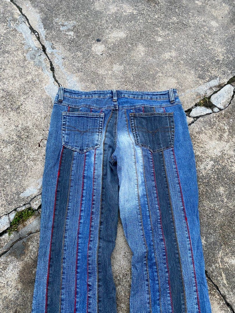 Vintage No Boundaries Reconstructed Boot Cut Jeans, Women's