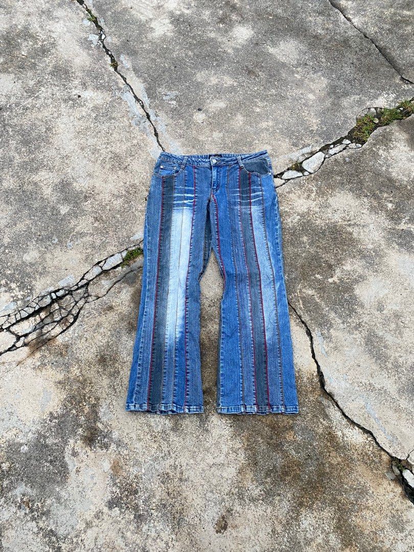 Vintage No Boundaries Reconstructed Boot Cut Jeans, Women's